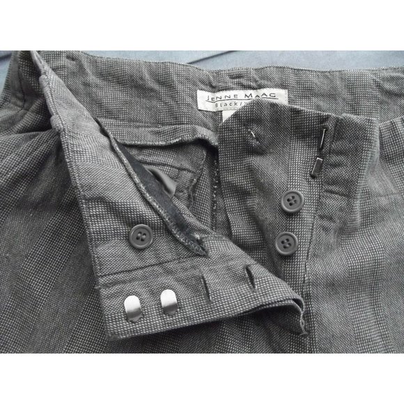 "JENNE MAAG BLACK/WHITE" 6 x 25.5" Brown Tweed Crop Pants cropped capri capris - Picture 4 of 9